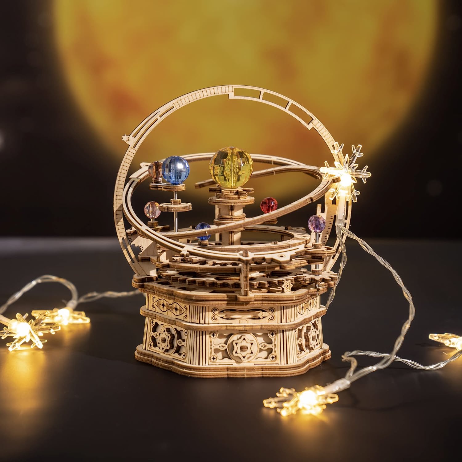 Rotating Starry Night Mechanical Music Box 3D