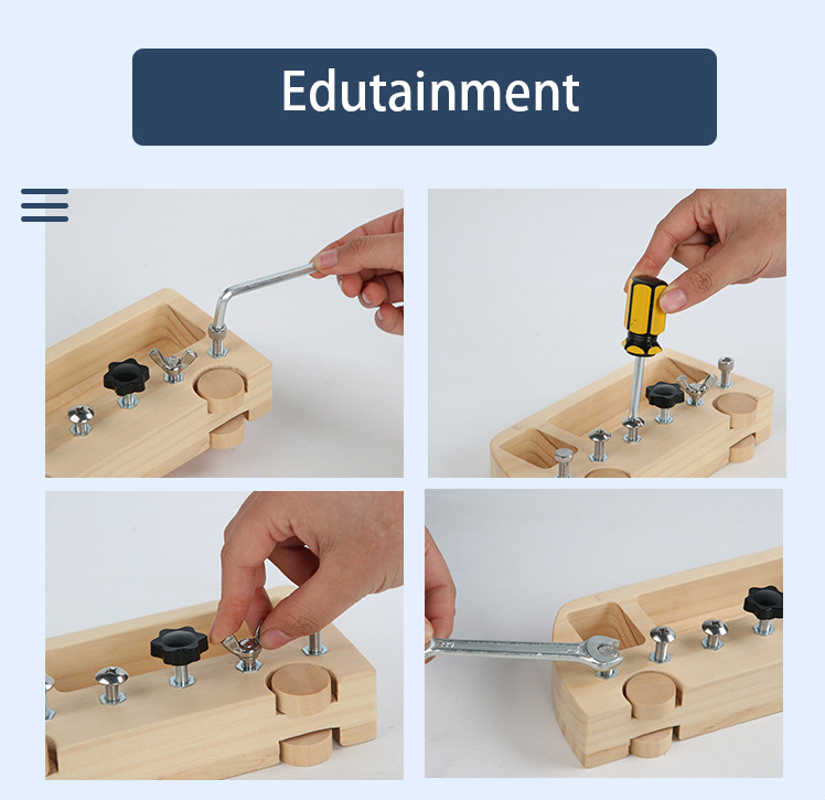 Concentration Training Wooden Screw Toys - MAMTASTIC