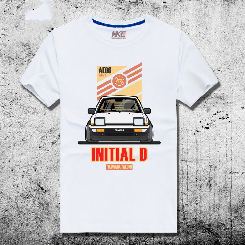 Initial D car print t-shirt - CJdropshipping