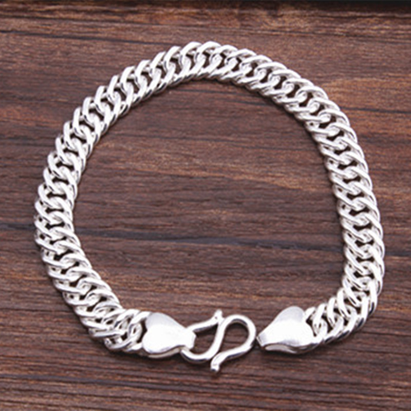 Riding Whip Bracelet Sterling Silver Men's Thick Flat - CJdropshipping