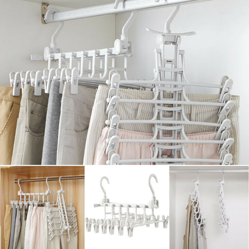 Stackable Hanger,magic Multifunction Closet Hangers, Space-saving Closet  Organizers, For Slings, Scarves, Ties, Hangers, Closet Organizer Rack(5  Pcs