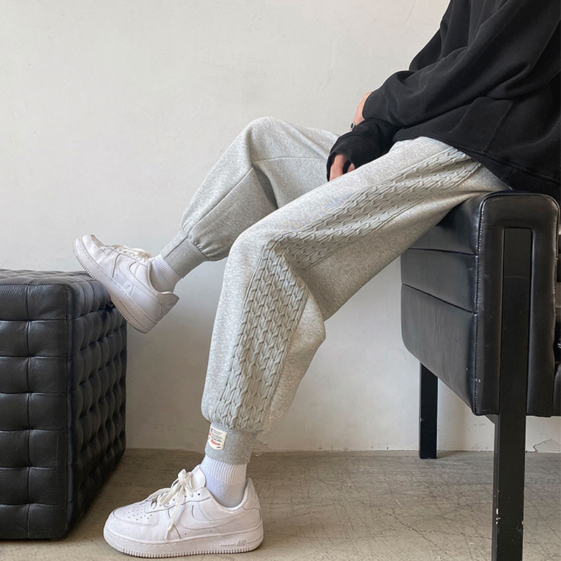 Fleece Padded Sweatpants Loose Foot Guard Pants CJdropshipping