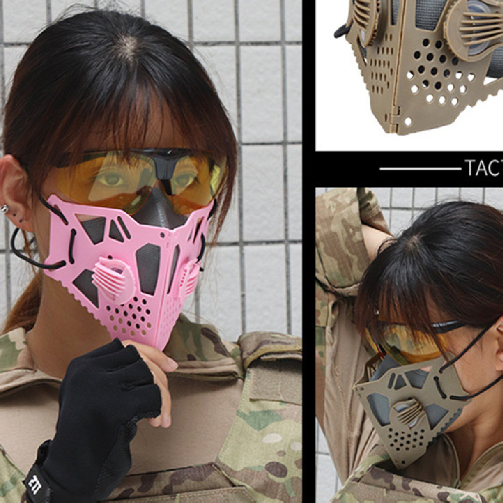 Real Person CS Tactics Half Face Protective Mask Outdoor Mountaineering