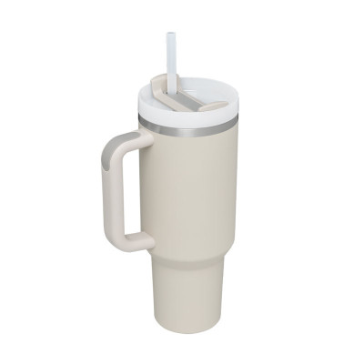 Christmas Tumbler Straw Coffee Insulation Cup With Handle - Temu