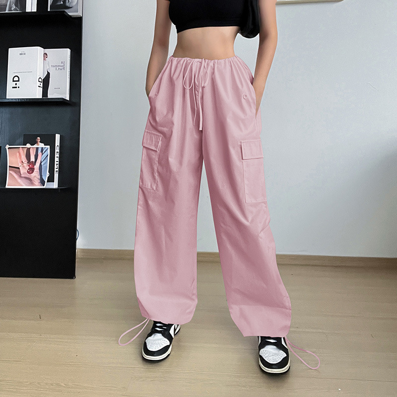 Women's Plus Size Tethered Straight Cargo Pants Straight Wide Leg Loose  Casual Trousers Women's Pants Suits (Black, XS) : : Clothing,  Shoes & Accessories