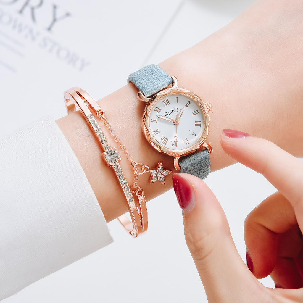 What is Luxury Women Wristwatch Diamond Leather Elegant Ladies Bracelet  Watch Set