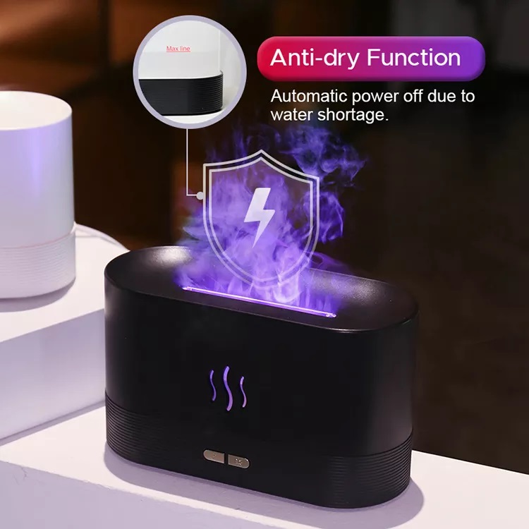 2022 Best Selling USB Ultrasonic Flame Humidifier Led RGB Colorful  Essential Oil Fire Flame Aroma Diffuser - CJdropshipping