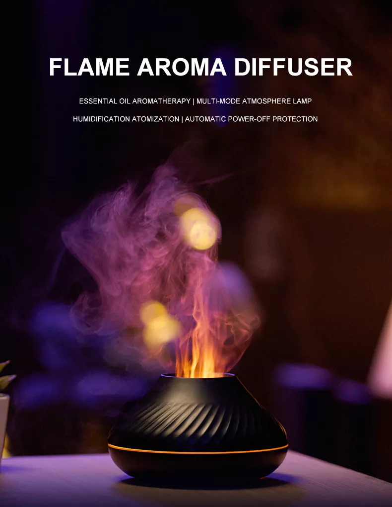 Volcano Fire Aroma Diffuser 350 ML Smart Simulation Flame Diffuser