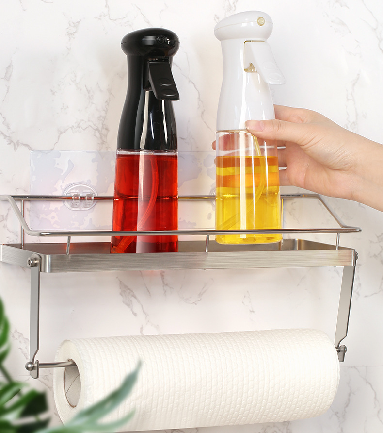 Kitchen Paper Towel Holder With Spray Bottle Stainless Steel