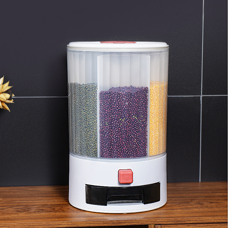 Household Divided Grains Classification Rice Bucket Insect-proof Sealed Rotation - Picture 6 of 6