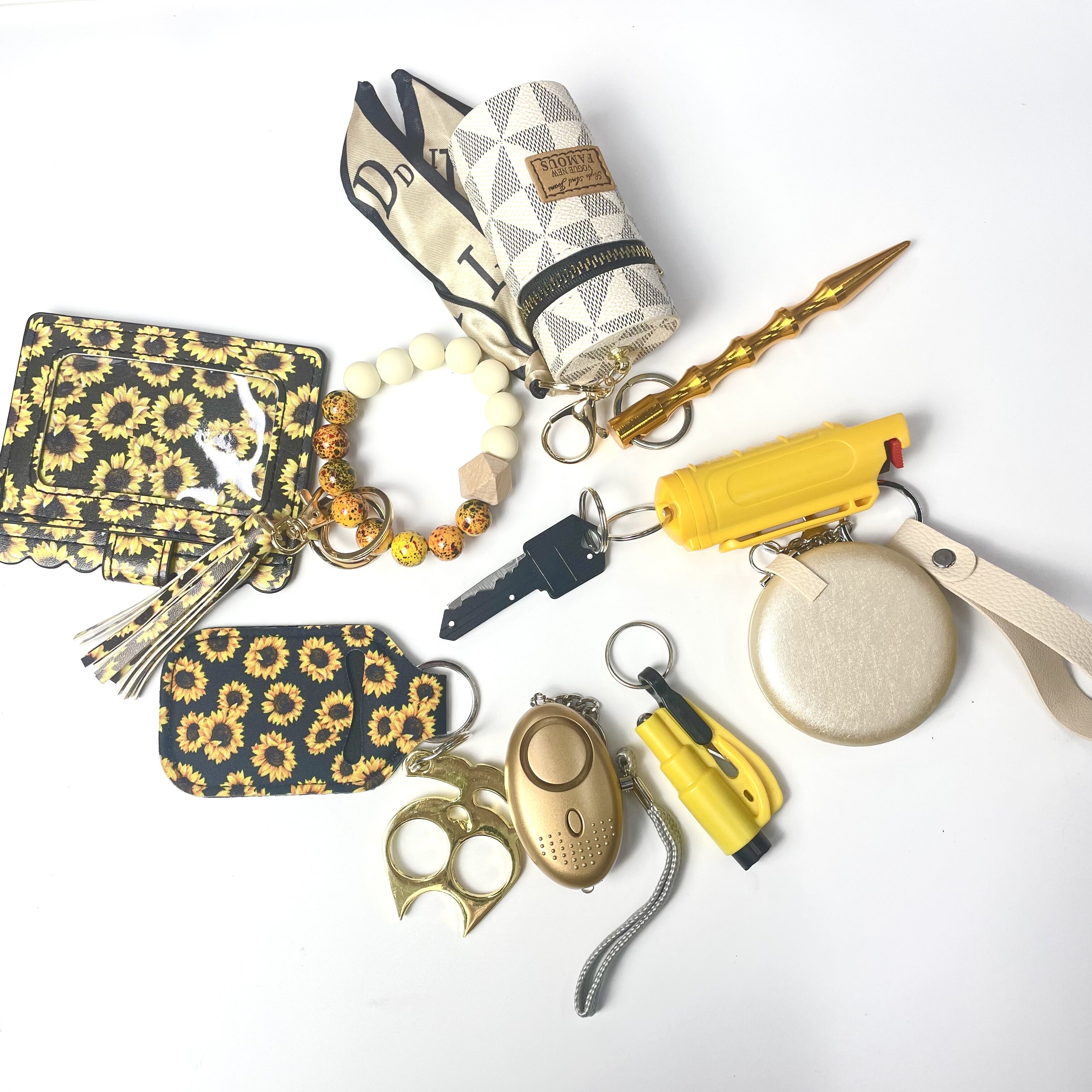 Dropship Bracelet Finger Tiger Window Breaker Keychain Set to Sell