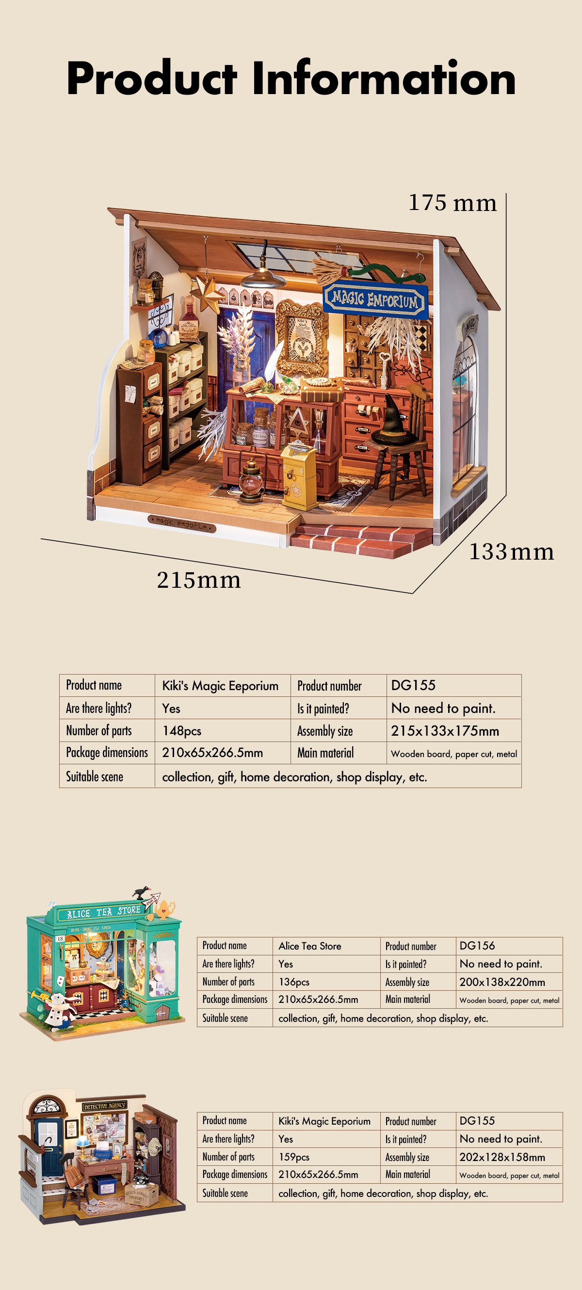 Dropship Rolife Mystic Archives Series DIY Miniature House Wooden Dollhouse  For Boys Girls With Festival Gifts DG155-DG157 to Sell Online at a Lower  Price