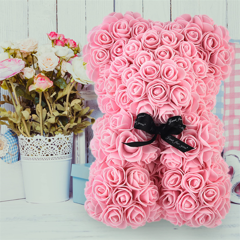 Everlasting Preserved Roses Bear Gift Set - Mom Gifts for