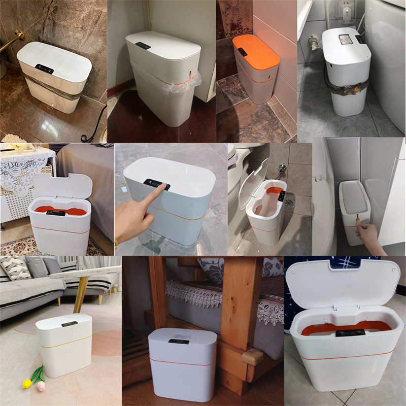 Kitchen Trash Can Gold Tall Trash Can Waterproof Trash Can Bedroom Bathroom  And Toilet With Lids