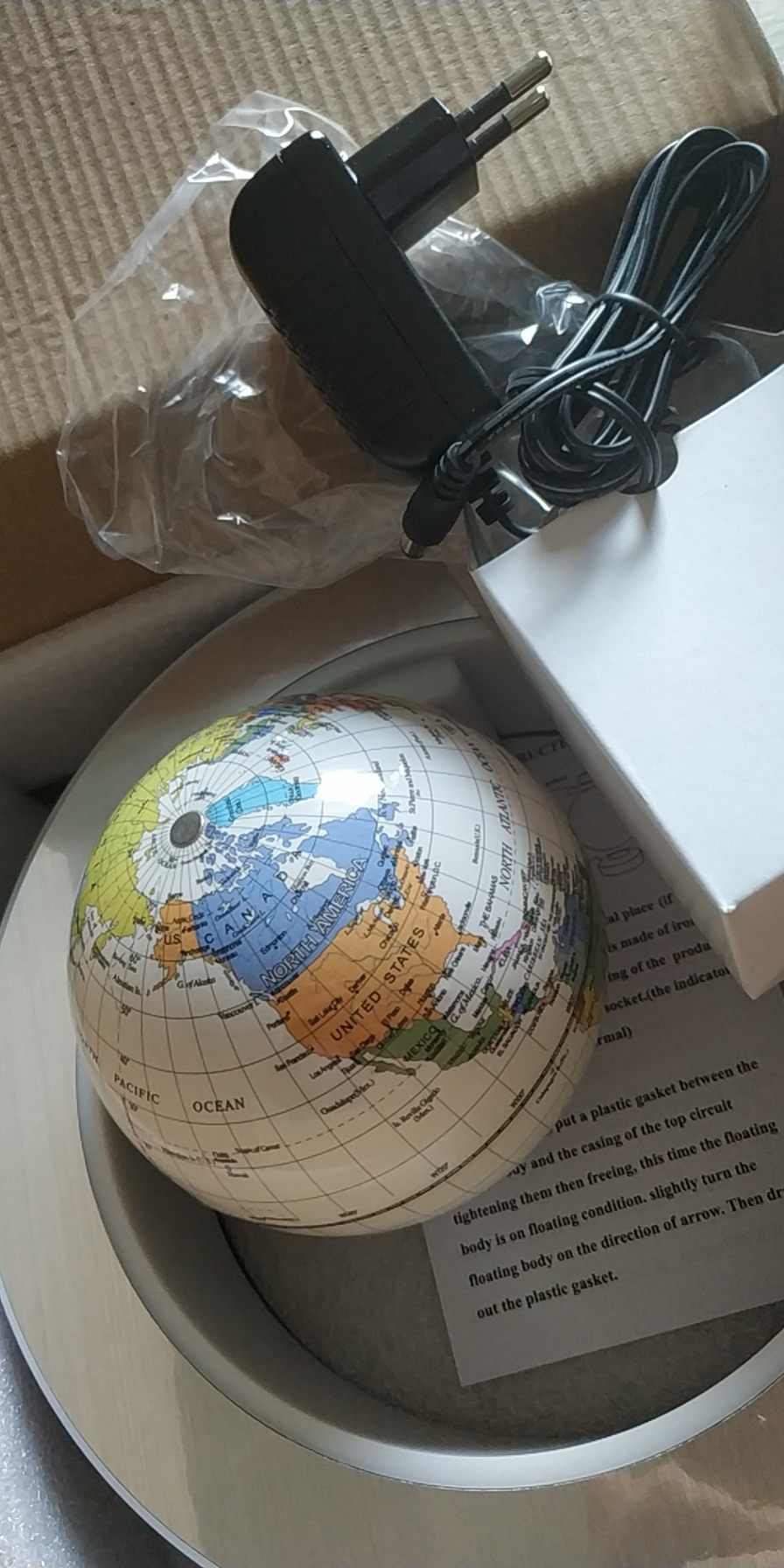 Dropship Magnetic Levitating Globe With LED Light; Cool Tech Gift