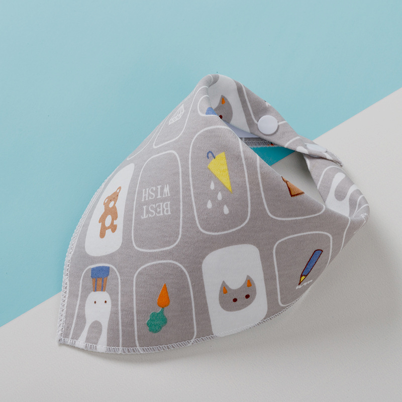 Triangle Scarf Bib for Children Double-sided Saliva Towel - MAMTASTIC