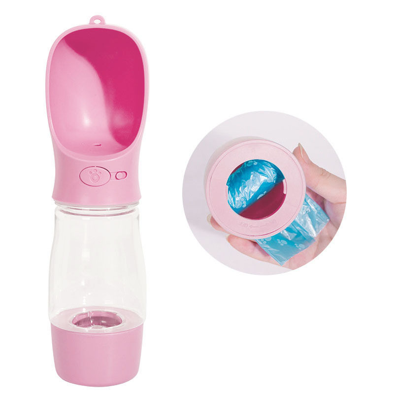 Pink Portable Dog Water Bottle and Feeder – Cats&Dogs