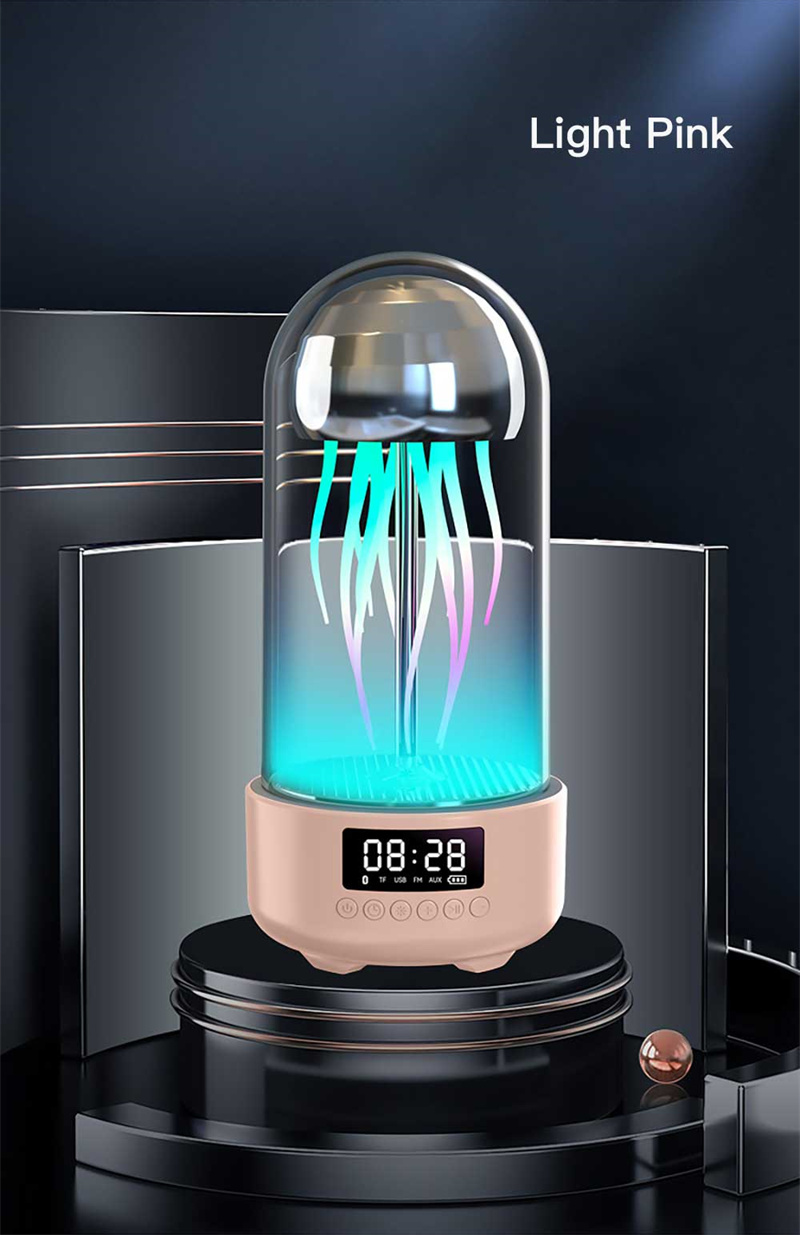 Creative 3in1 Colorful Jellyfish Lamp With Clock Luminous Portable Stereo  Breathing Light Smart Decoration Bluetooth Speaker - CJdropshipping
