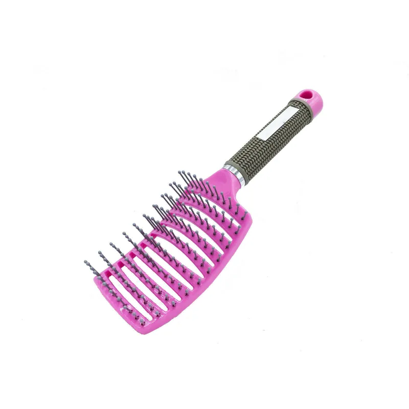 Dropship Gray Vent Hairbrush 8'; Hard Bristle Brush For Hair Pack Of 12;  Plastic Hair Brushes For Women And Men; Hair Brush For Thick Hair; Brushes  For Hair With Rounded Rubber Tips