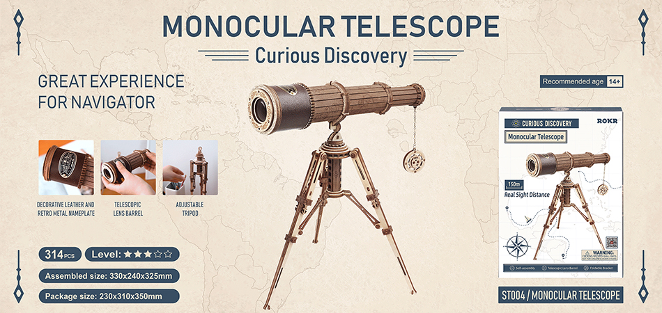 ROKR Telescope - 3D Wooden Puzzles