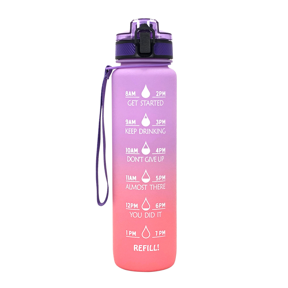 420/600/1000ML New Cherry Gradient Color Glass Water Bottle Cute Fashion  Sport Drink Bottles Gift