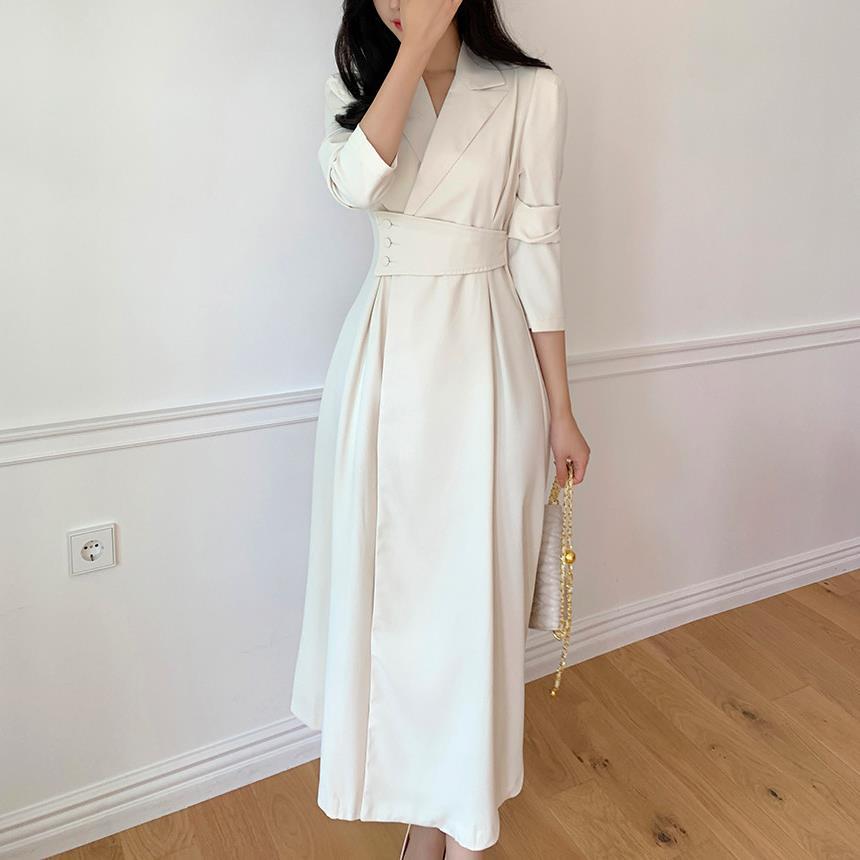 Women summer dress summer plus size women's clothes wholesale spring and  summer fashion slimming temperament slit dress 