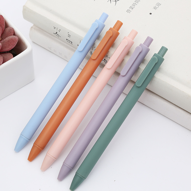 5pcs/set Colorful Gel Pens With Moriandi Macaron Color Design