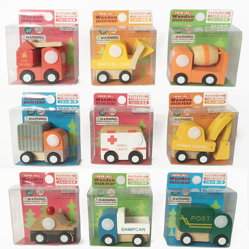 Set of 12 Wooden Toy Cars for Toddlers - Colorful and Engaging Designs - MAMTASTIC