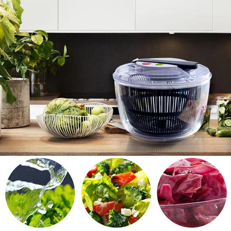 Vegetable Fruit Drainer Dehydrator Versatile Salad Spinner Large