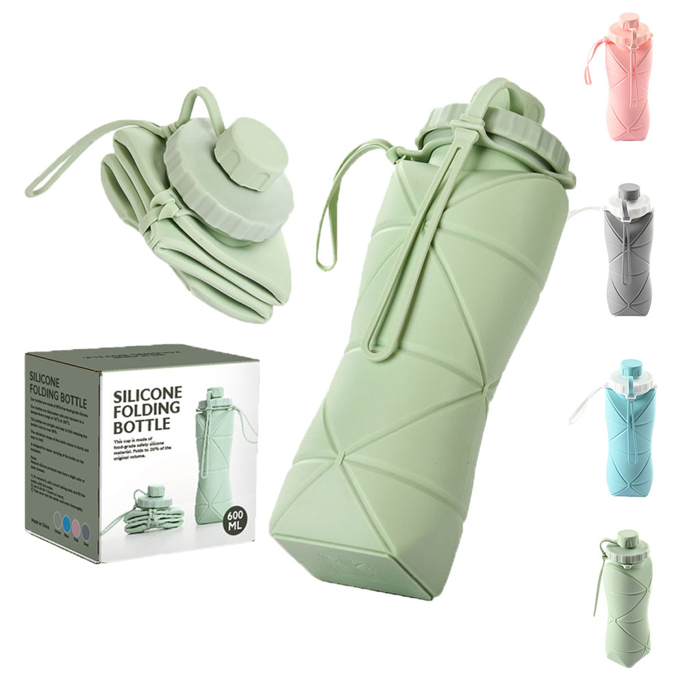 Foldable Silicone Cups Straw, Silicone Water Bottles