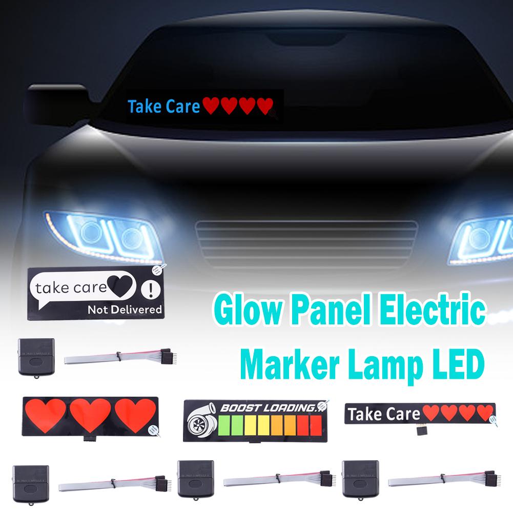 Wanted Car Windshield Glow Panel Electric Marker Lamp LED