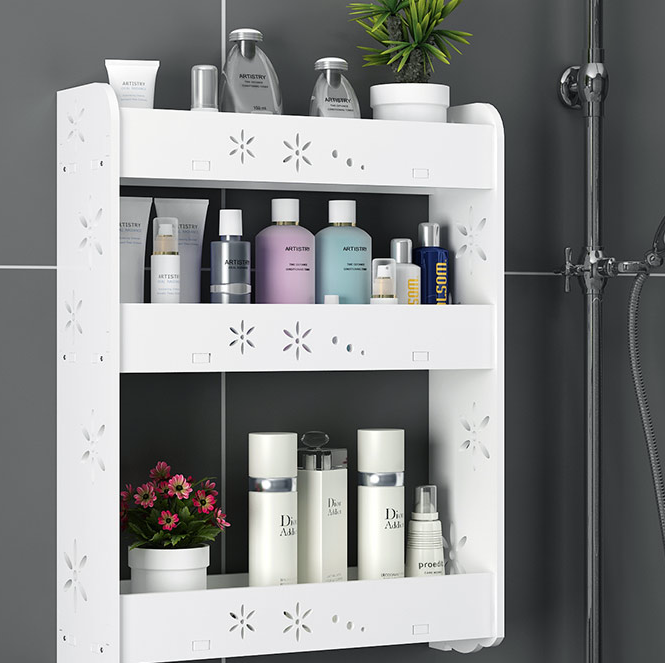 Bathroom Wall-mounted Storage Rack For Cosmetics, Toiletries