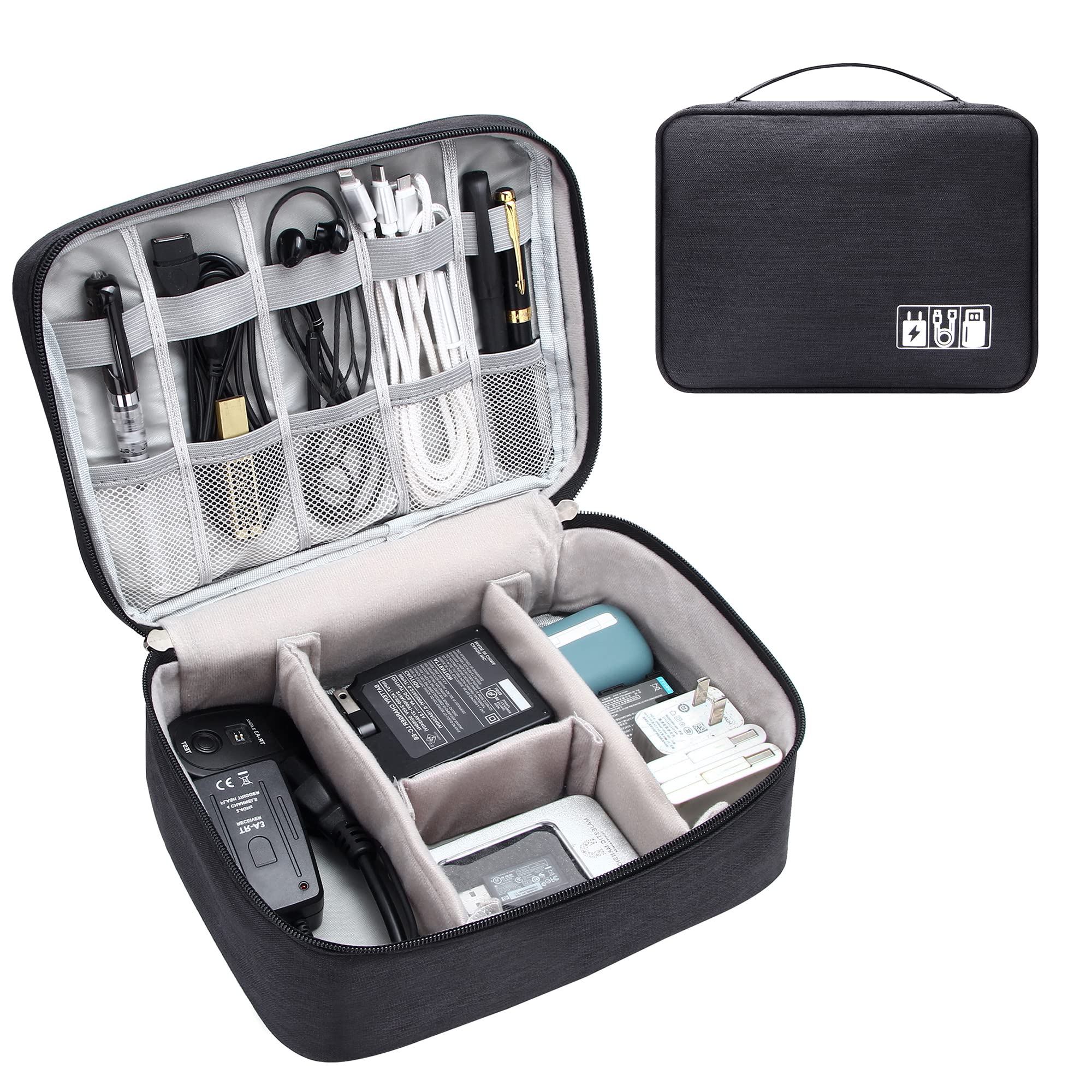 Electronics Organizer Travel Cable Organizer Bag Waterproof Portable Digital Sto