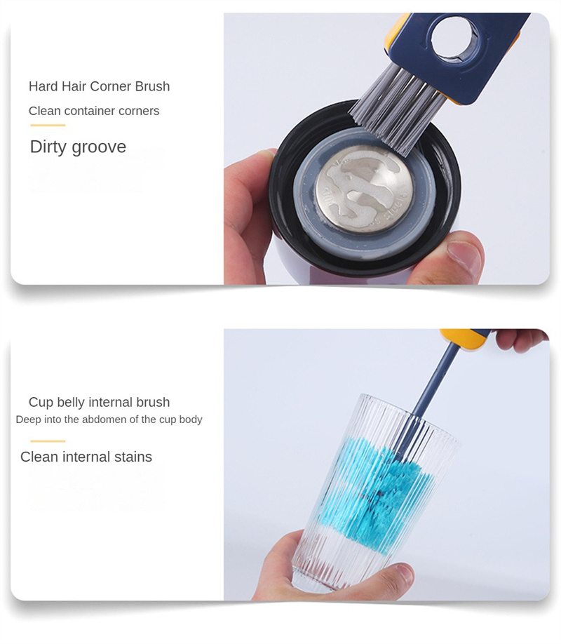 Dropship 2 In 1 Cleaning Brush Cup Glass Cleaner Bottles Brush Suction Wall  Lazy Brush Removable Washing Tools Kitchen Clean Accessories to Sell Online  at a Lower Price