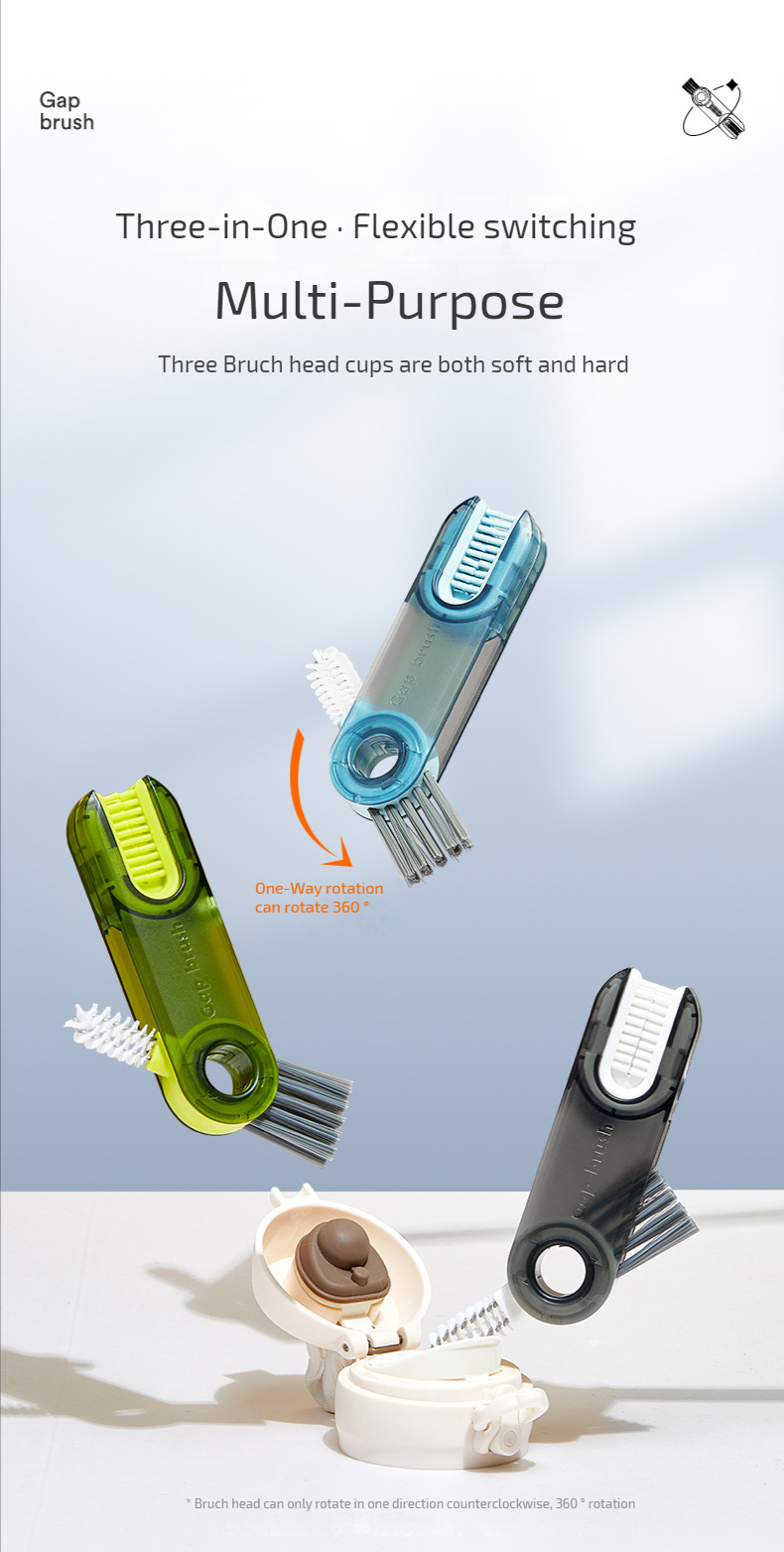 Tiny Cleaning Brush - 3 In 1 Mini Multi-functional Crevice