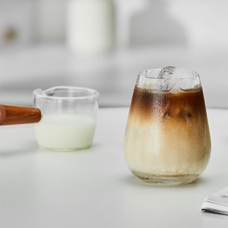 Striped Glass Iced Coffee Cup To Go Cup With Lid And Striped Straw For Cold  Latte, Summer