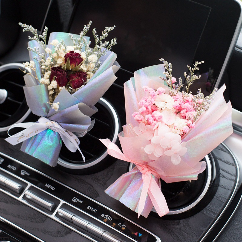 Car Aromatherapy Vent Perfume Creative Eternal Handmade Dried Bouquet  RoseOrnament - CJdropshipping