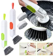 Kitchen 3 In 1 Multifunctional Cleaning Cup Washer Brush Long Handle Carrot  Water Bottle Cleaning Brush - CJdropshipping