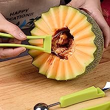 Professional 4 In 1 Stainless Steel Watermelon Cutter Fruit Carving Tools  Set-mxbc