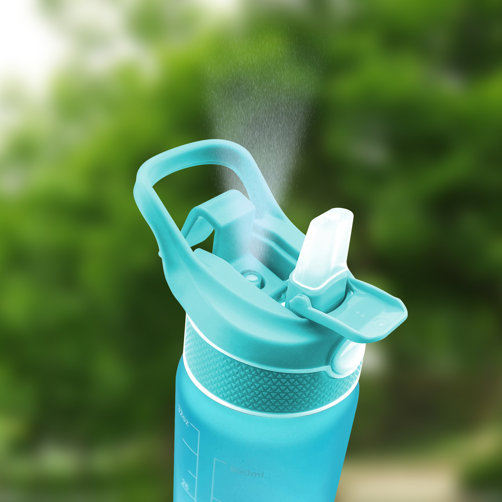 1000ML SPRAY WATER BOTTLE BOUNCE COVER AND STRAW