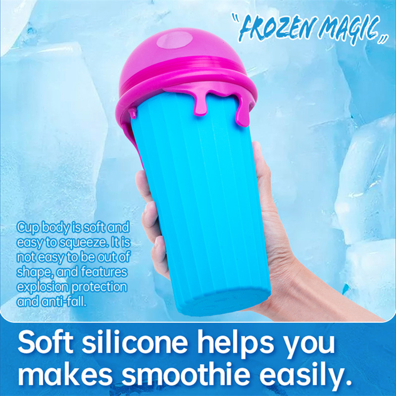 Smoothie Cup Silicone Squeeze Frozen Slushy Cup Rapid Cooling DIY Milkshake  Bottle Freeze Beer Summer Drink Juice Refrigeration