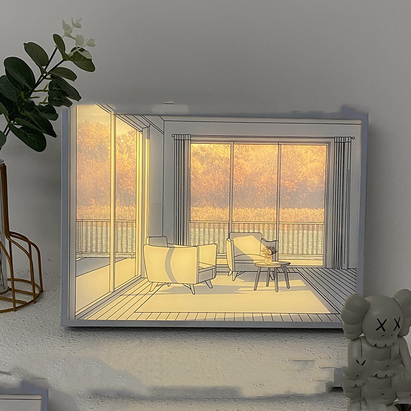Modern Minimalist Bedside Lighting Decorative Painting CJdropshipping