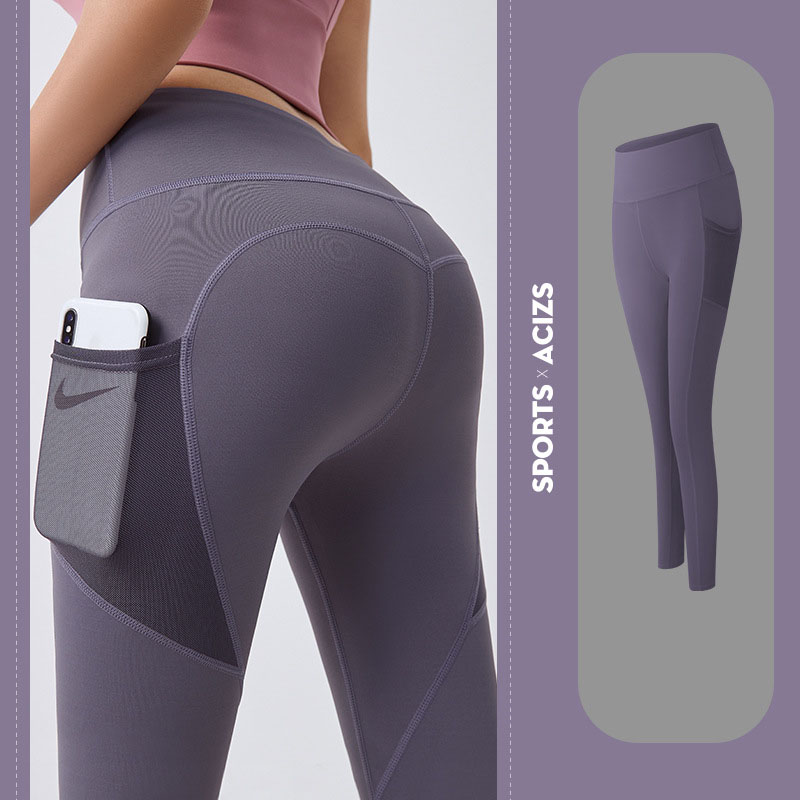 Generic High Waist Yoga Pants Tummy Control Workout Pants Running Cycling  Joggers Pants