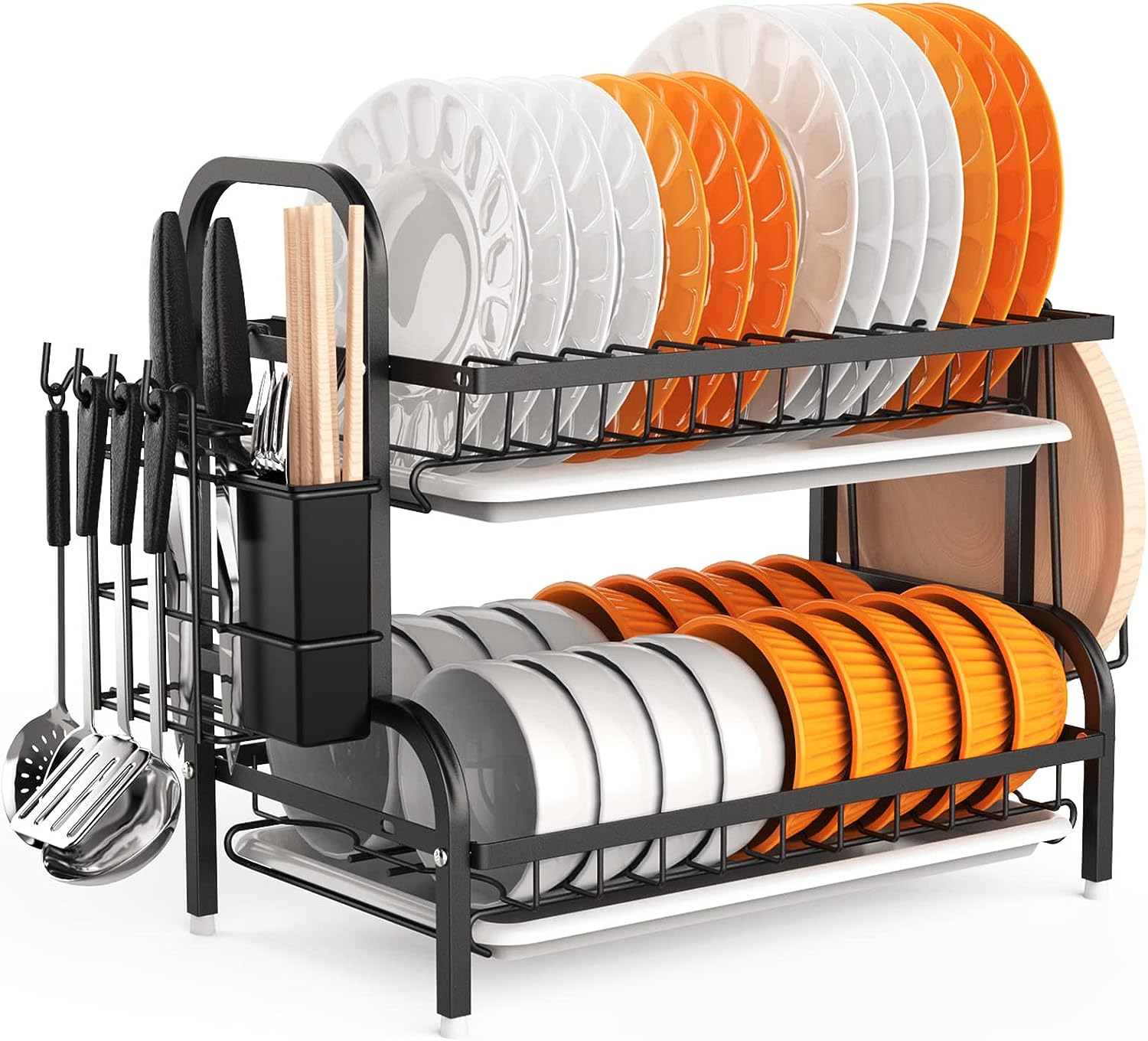 Dropship 2-Tier Drying Dish Rack For Kitchen Counter, Kitchen