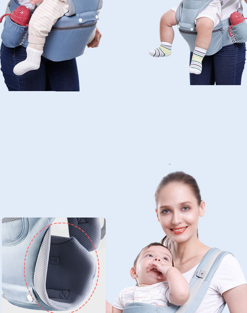 Ergonomic Baby Carrier with Hipseat and Front Facing Wrap Sling 3-in-1 - MAMTASTIC