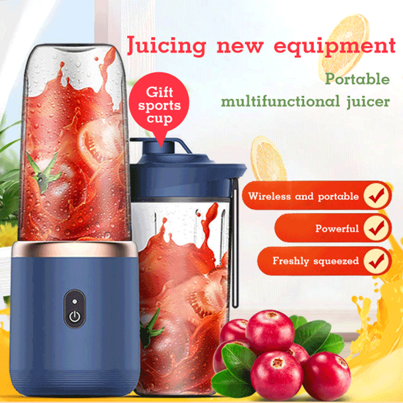 Wireless Charging Electric Juicer Home Mini Portable Blender Fruit Mixers  Extractors Multifunction Juice Maker Machine
