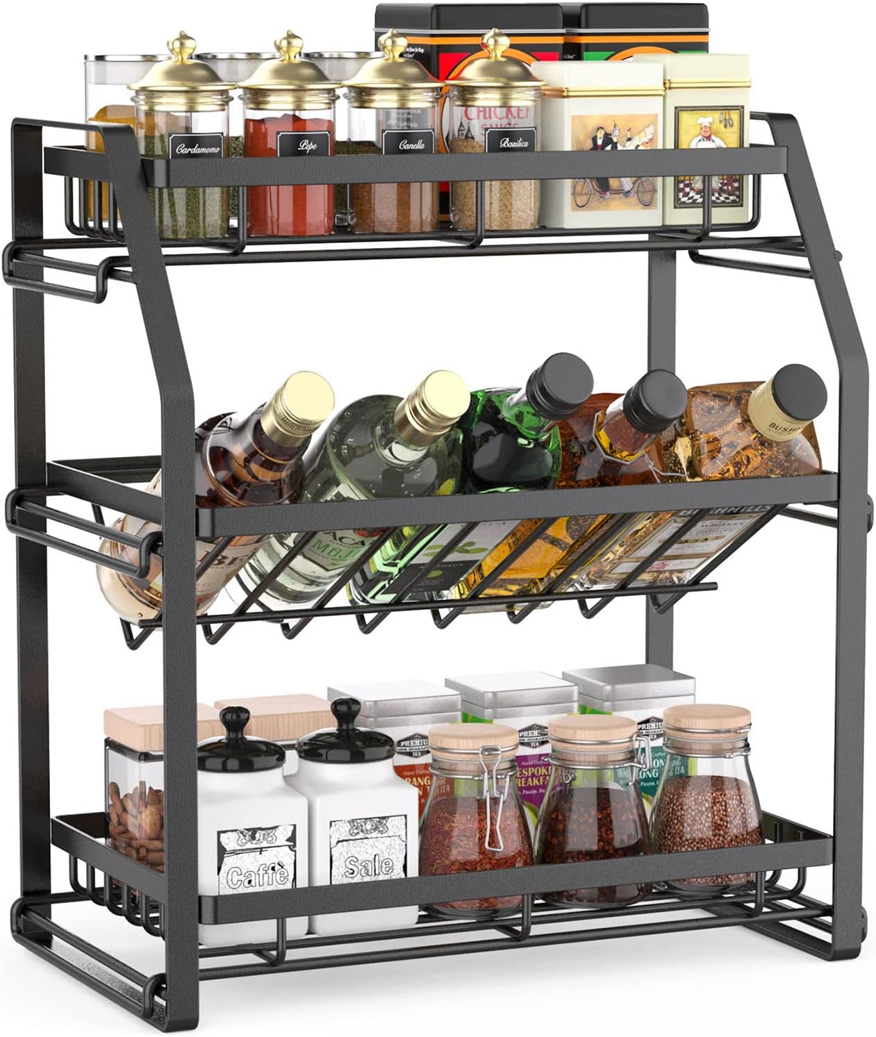 Inclined Spice Rack Organizer