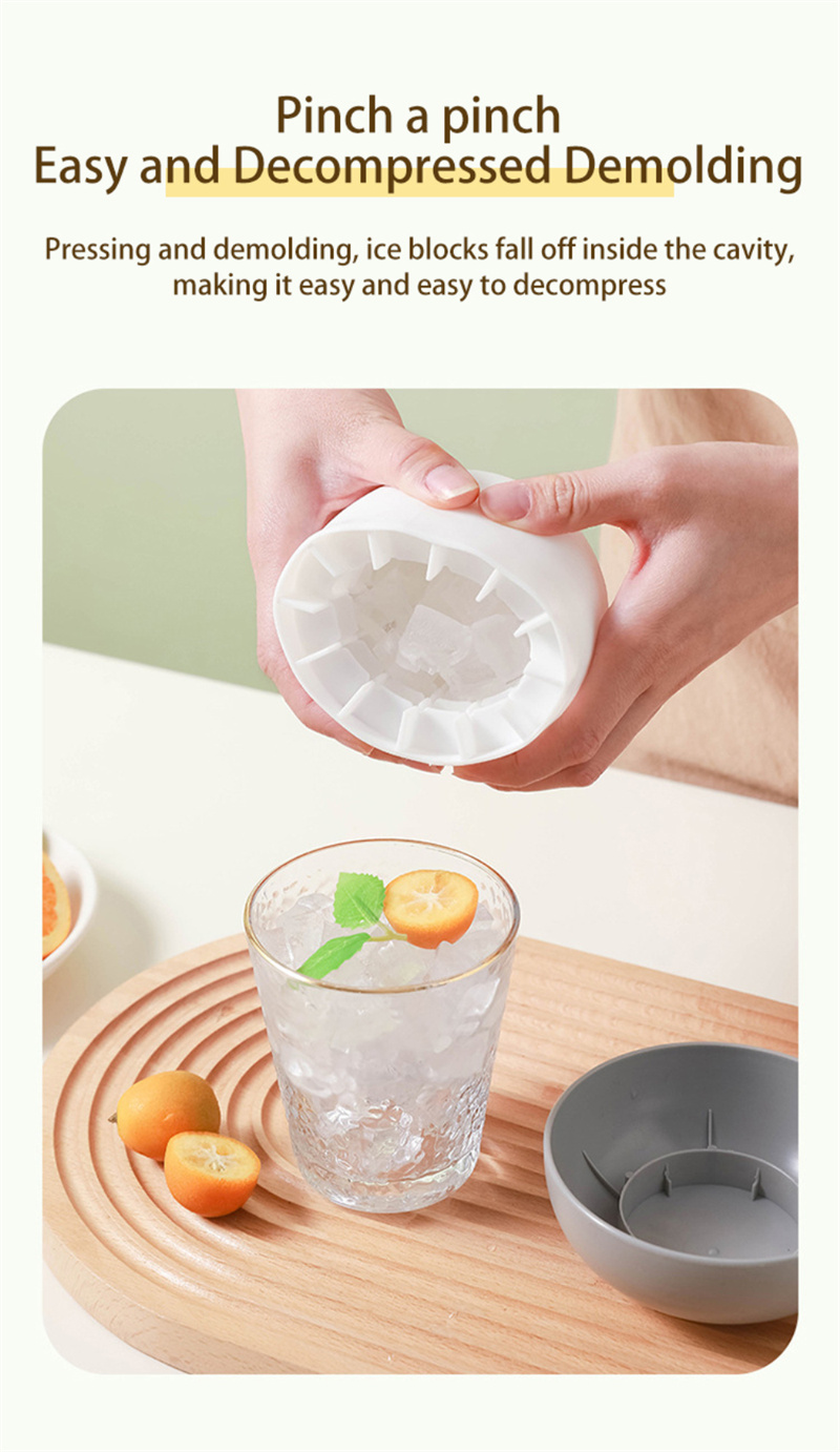 Cylinder Ice Grid Silicone Ice Block Mold Silicone Ice Block Cup