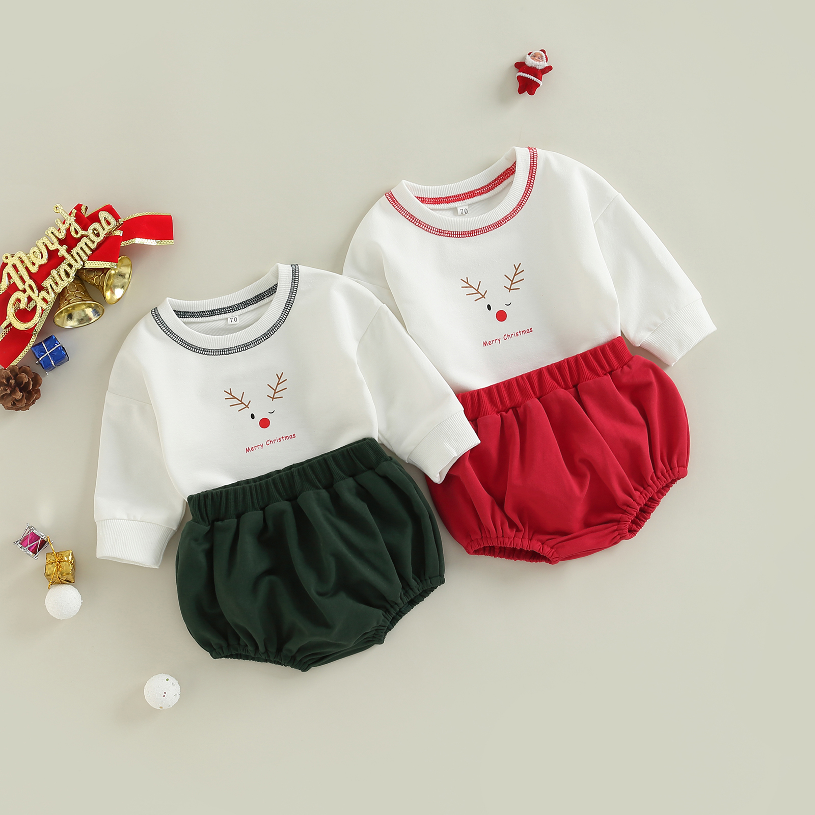 Christmas Dress Baby Two Piece Set CJdropshipping