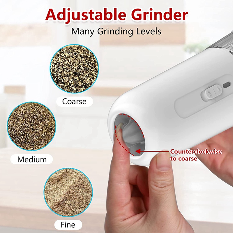 Dropship Gravity Electric Pepper And Salt Grinder Set; Adjustable